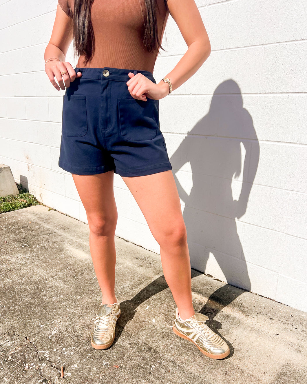 Recap From Here Navy Shorts