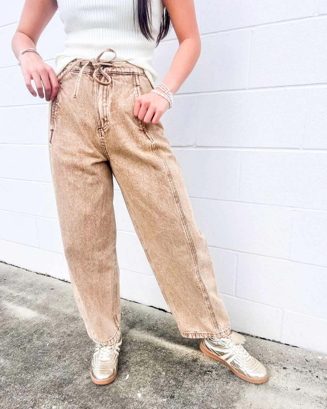 Break The News Camel Barrel Jeans