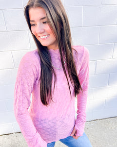 Came Here To Leave Mauve Top