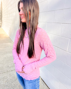 Came Here To Leave Mauve Top