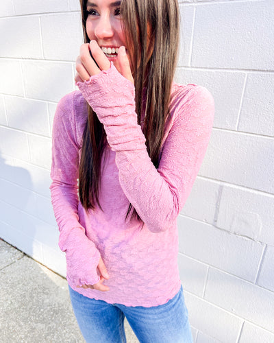 Came Here To Leave Mauve Top