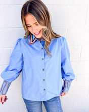 Load image into Gallery viewer, Somewhere In Between Blue Top