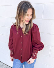 Load image into Gallery viewer, Somewhere In Between Burgundy Top