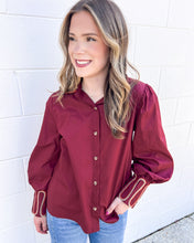 Load image into Gallery viewer, Somewhere In Between Burgundy Top
