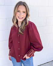 Load image into Gallery viewer, Somewhere In Between Burgundy Top