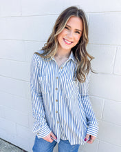 Load image into Gallery viewer, Got The Best Blue Button Down Top