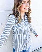 Load image into Gallery viewer, Got The Best Blue Button Down Top