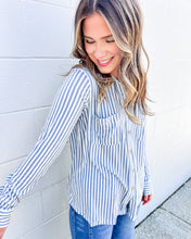 Load image into Gallery viewer, Got The Best Blue Button Down Top