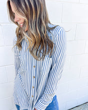 Load image into Gallery viewer, Got The Best Blue Button Down Top