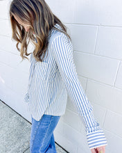 Load image into Gallery viewer, Got The Best Blue Button Down Top