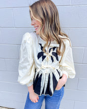 Load image into Gallery viewer, Request Details Cream &amp; Black Top