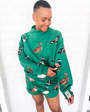 Load image into Gallery viewer, Queen Of Sparkles Dark Green Duck Shorts