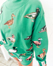 Load image into Gallery viewer, Queen Of Sparkles Dark Green Mock Neck Duck Sweatshirt