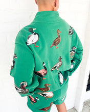 Load image into Gallery viewer, Queen Of Sparkles Dark Green Mock Neck Duck Sweatshirt