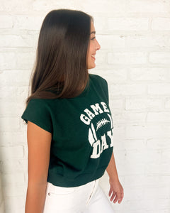 Game Day Excitement Green Top