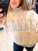 Load image into Gallery viewer, Give Thanks Latte Gingham Pullover